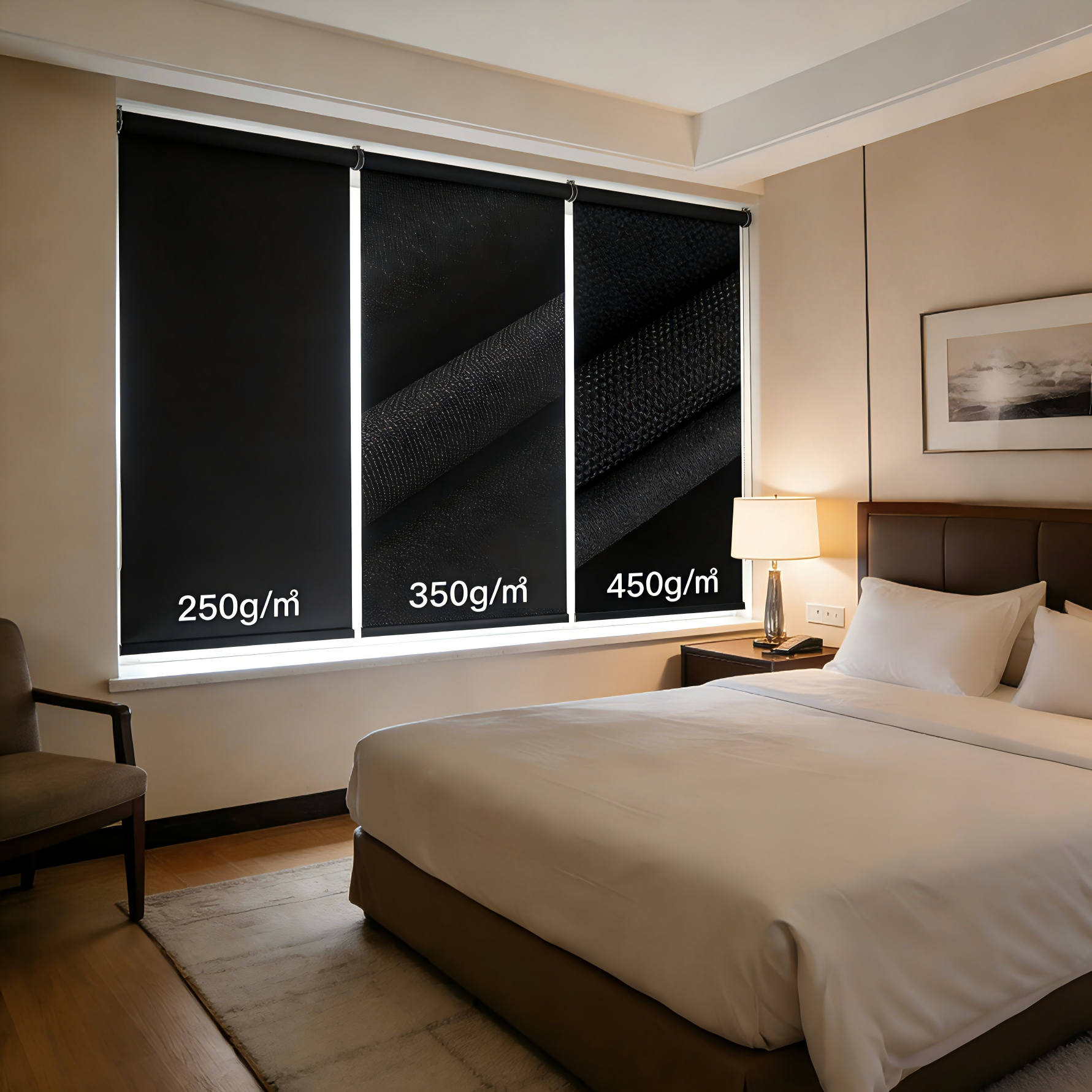 Blackout Roller Shades: Fabric Composition, Thickness & Light Blocking Rate Explained